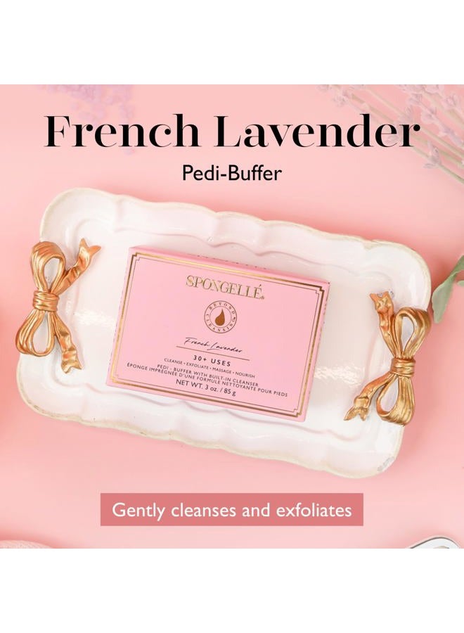 Spongellé Pedi-Buffer - Cleanse, Exfoliate & Polish Feet - French Lavender - Image 2